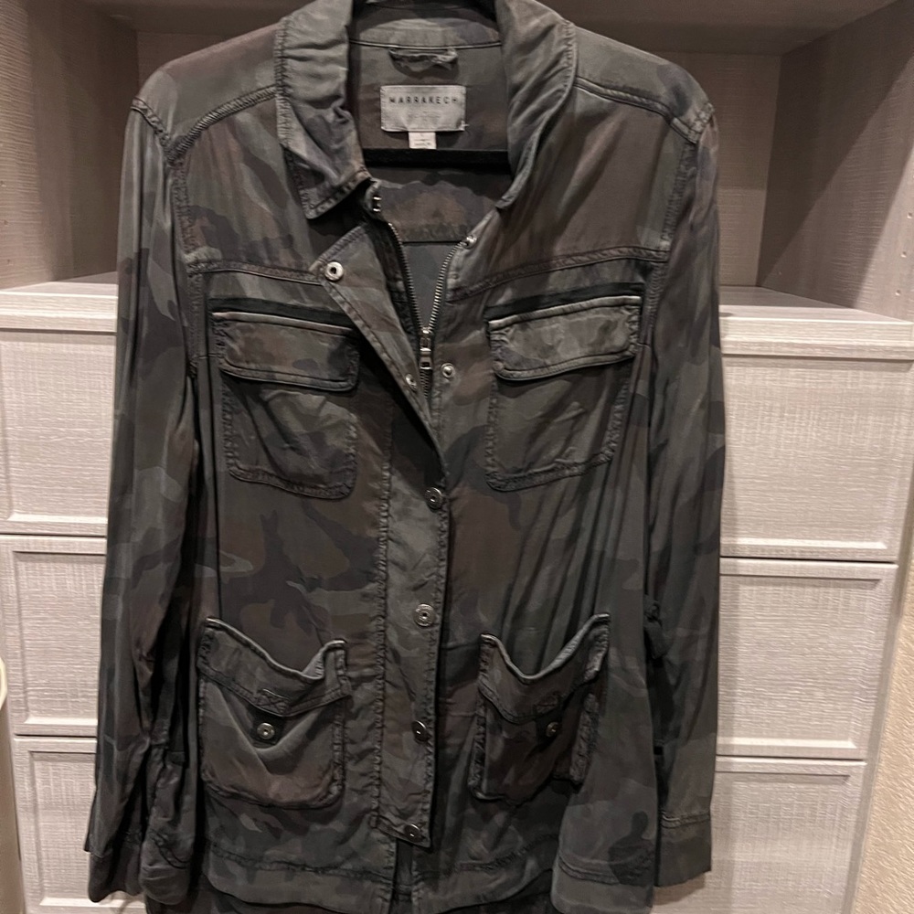 Marrakech silky anorak camouflage jacket ~ darling worn once